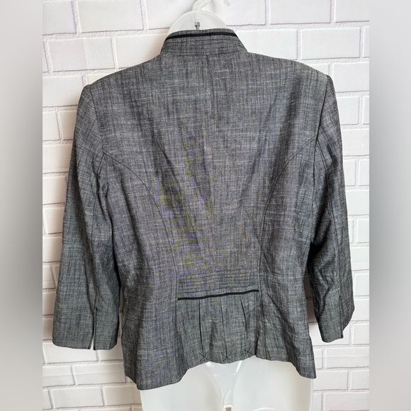 WHITE BLACK Women's Gray 3/4 sleeves Blazer/size 12 - Picture 10 of 12